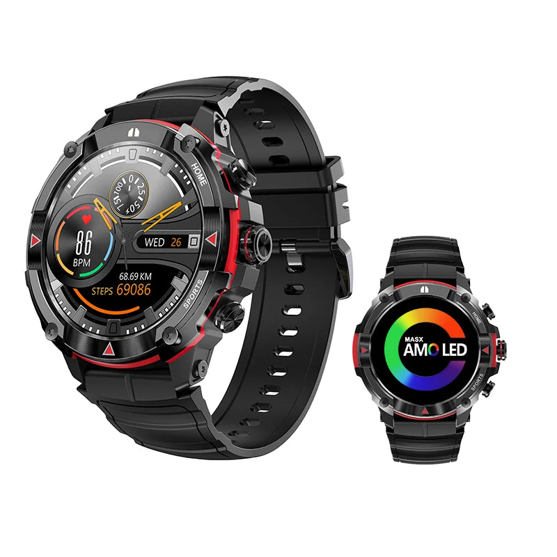 Smartwatch Masx Mos II Display AMOLED para homens, 1,43&#39;&#39;, chamadas Hi-F