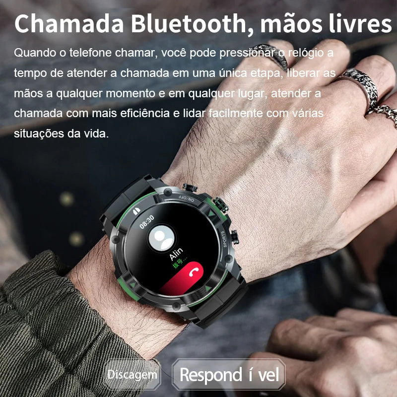 Smartwatch Masx Mos II Display AMOLED para homens, 1,43&#39;&#39;, chamadas Hi-F