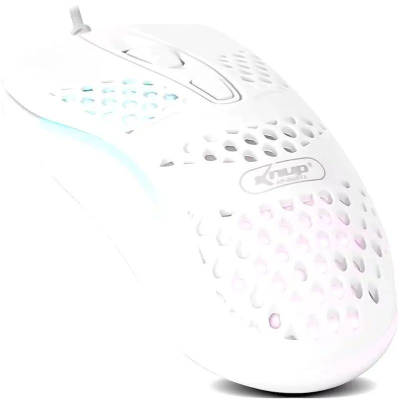 Mouse Gamer Óptico LED RGB com Fio USB - Rato de Alta Precisão para Jogos, Iluminação Personalizável, Design Ergonômico Durável