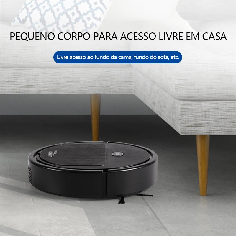 Varrendo Aspirador Robô, Limpar Sem Fio, 3 em 1, 1500Pa, Varrer, Limpeza, Varre