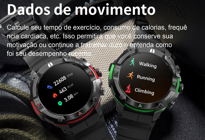 Smartwatch Masx Mos II Display AMOLED para homens, 1,43&#39;&#39;, chamadas Hi-F