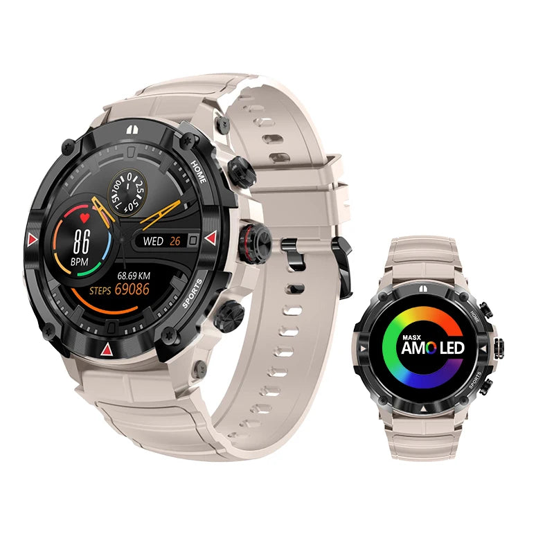 Smartwatch Masx Mos II Display AMOLED para homens, 1,43&#39;&#39;, chamadas Hi-F