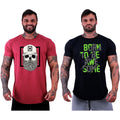 Kit 2 Camisetas Longline Masculinas MXD Conceito Estampas Casuais Fitness Muscul