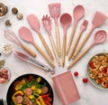 Kit Colher Silicone para Cozinha, BPA Antiferrugem