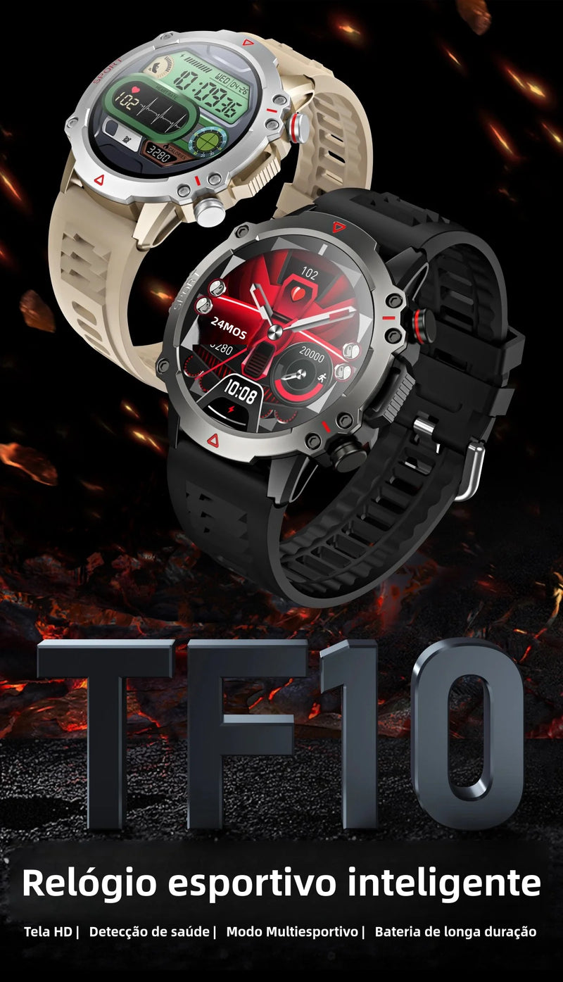 Smart Watch Homens Bluetooth Call Smartwatch Esporte à prova
