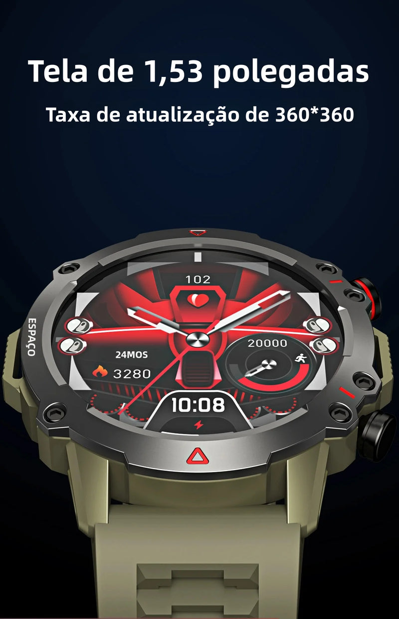 Smart Watch Homens Bluetooth Call Smartwatch Esporte à prova