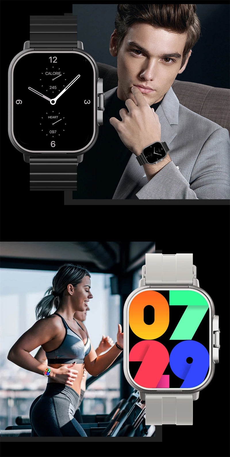 2024 relógio inteligente 2 em 1 com fone de ouvido smartwatch bluetooth chamada