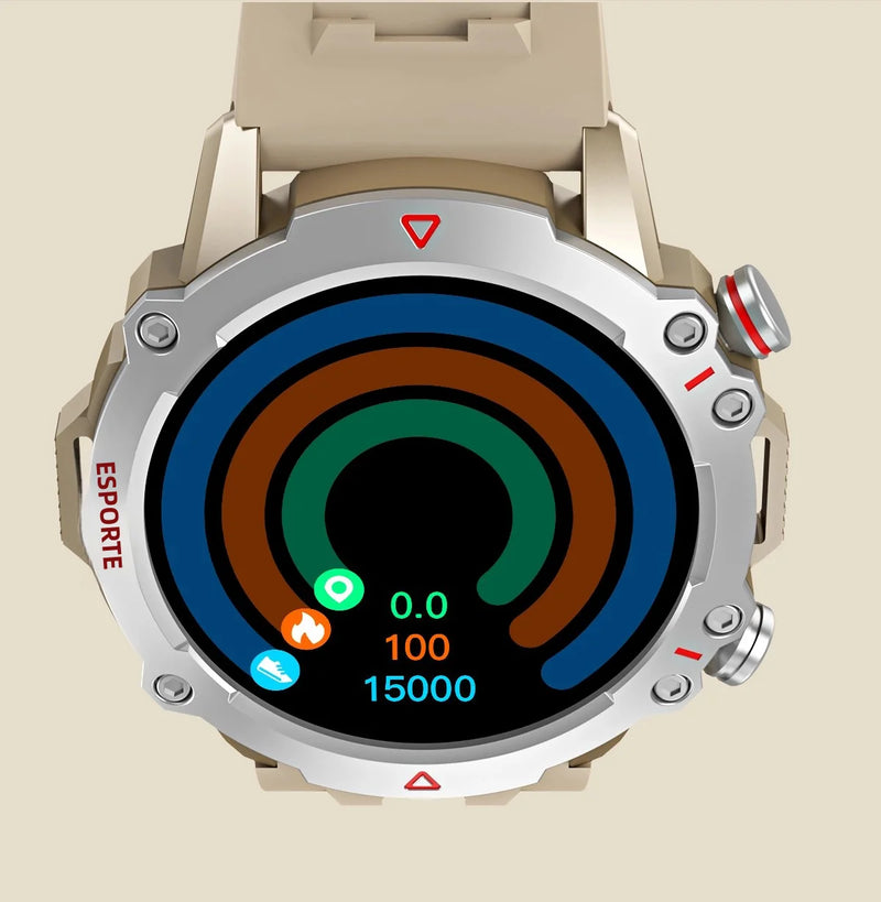 Smart Watch Homens Bluetooth Call Smartwatch Esporte à prova