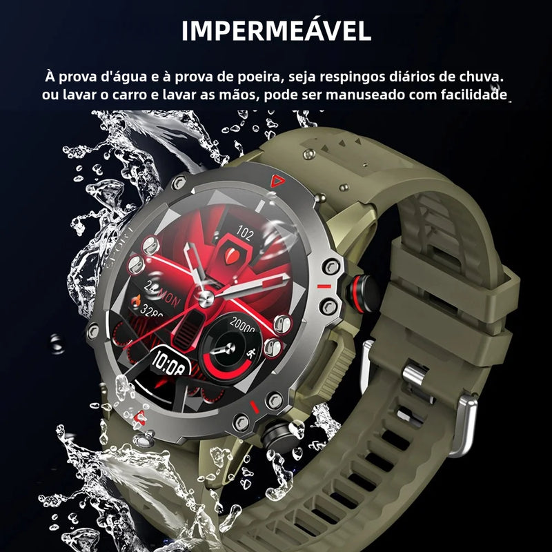 Smart Watch Homens Bluetooth Call Smartwatch Esporte à prova