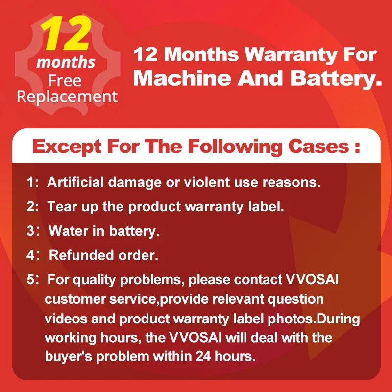 VVOSAI 12/16/20V Furadeira sem fio recarregável Chave de fenda elétrica Bateri