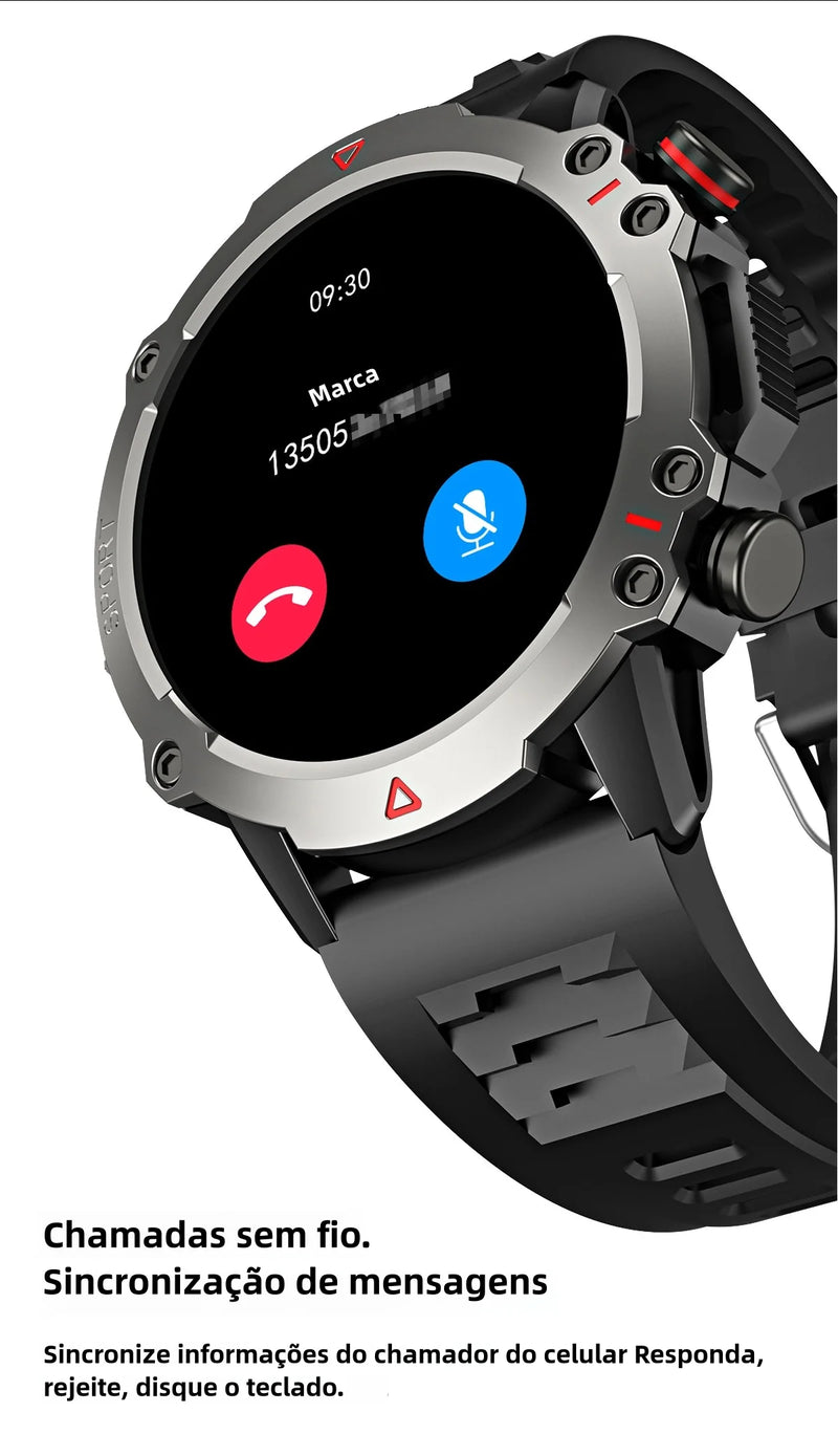 Smart Watch Homens Bluetooth Call Smartwatch Esporte à prova