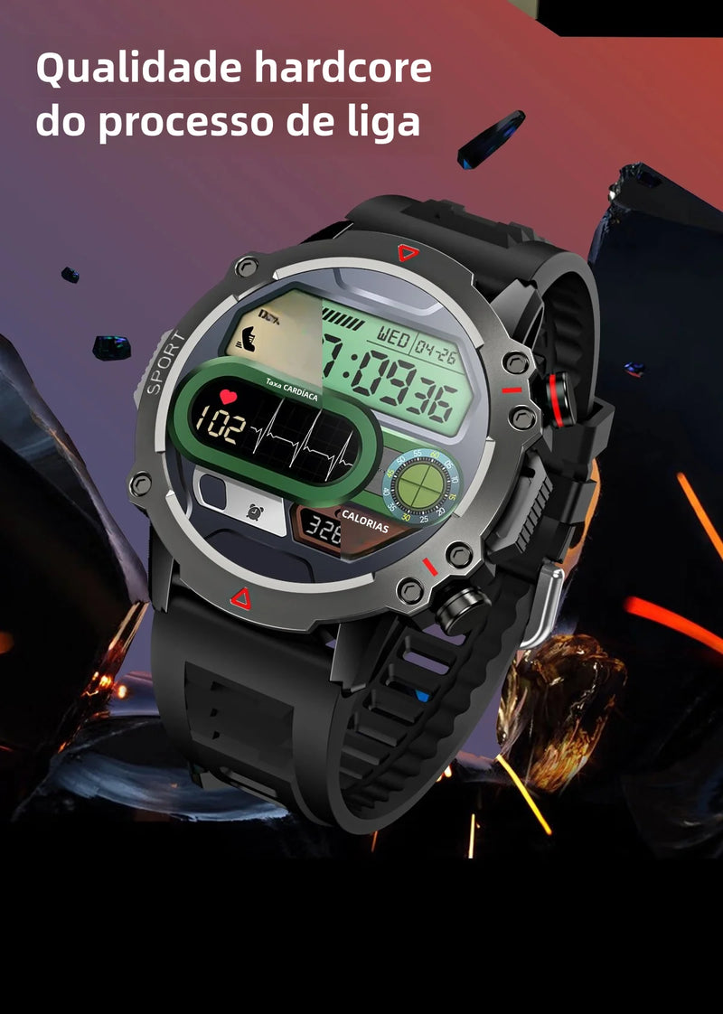 Smart Watch Homens Bluetooth Call Smartwatch Esporte à prova