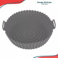 Forma Assadeira Para Fritadeira Air Fryer Em Silicone Flexível Lavável (040)