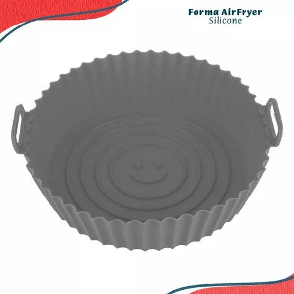 Forma Assadeira Para Fritadeira Air Fryer Em Silicone Flexível Lavável (040)